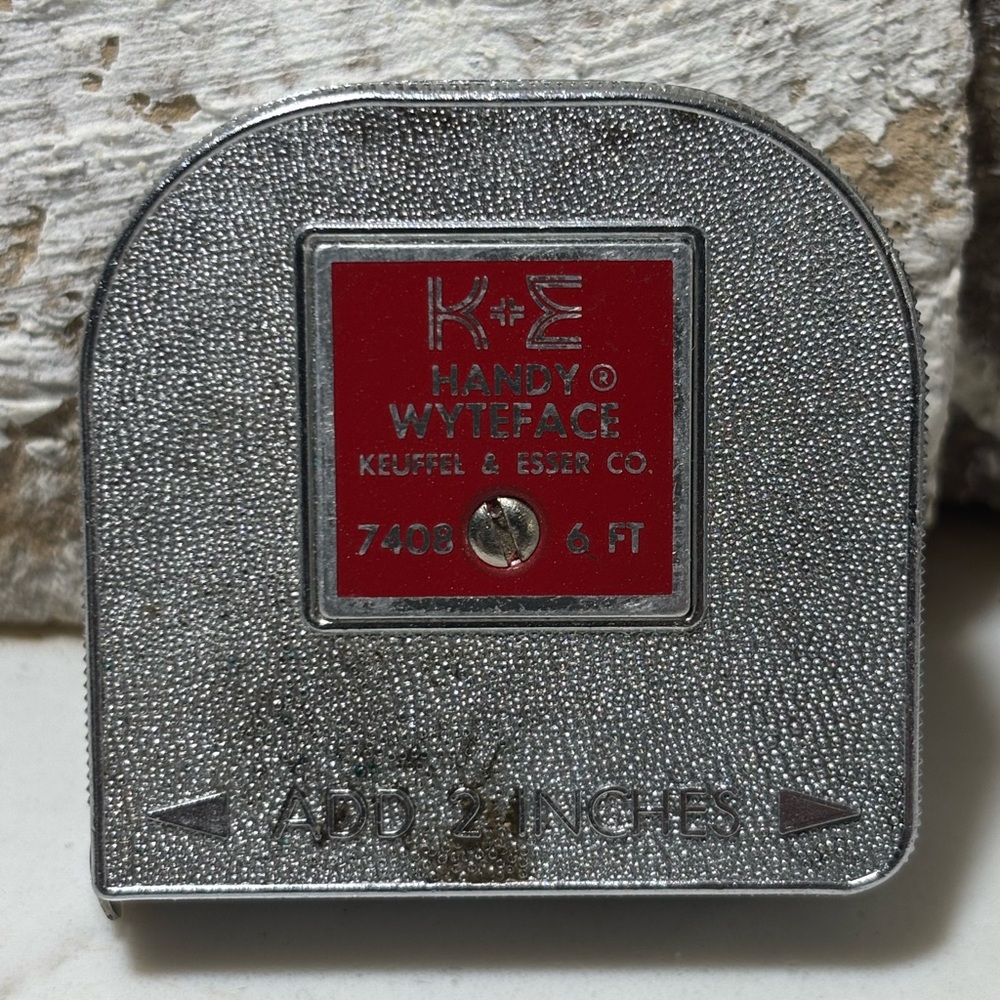 Vintage 6ft K & E Keuffel & Esser Co Handy Wyteface Tape Measure